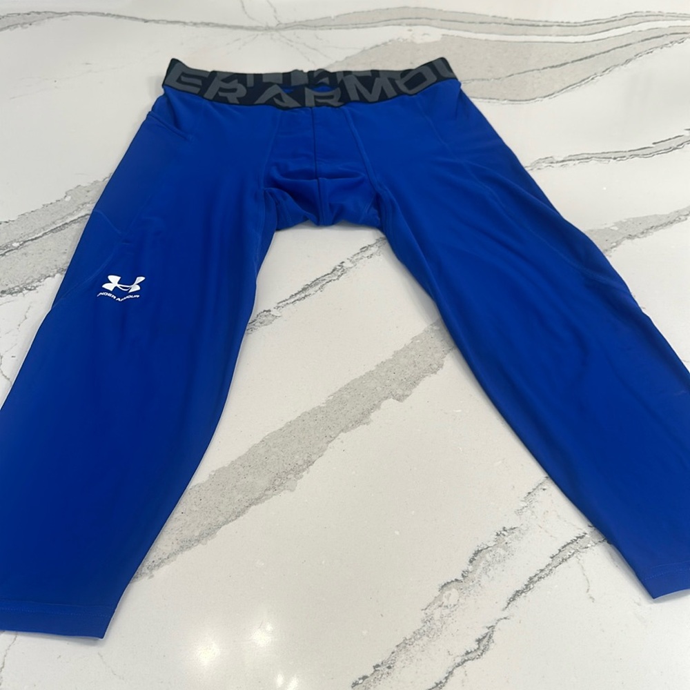 Under Armour Mens XL Blue UA HeatGear Armour 3/4 Leggings